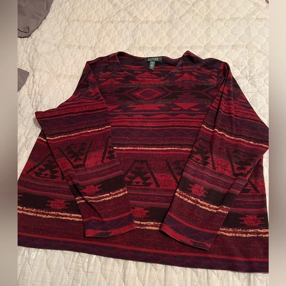 RALPH LAUREN~BLOUSE~AZTEC VIBE~3X - Picture 1 of 7